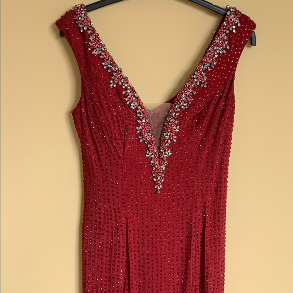 Ruby red Gown by Terani Couture